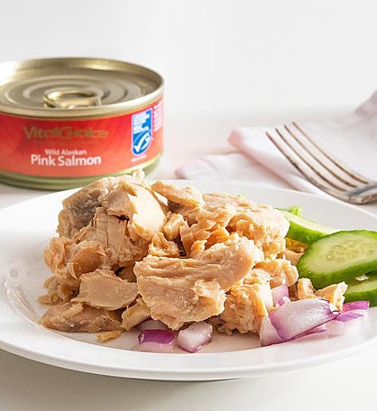 Canned Pink Salmon - with edible skin and bones